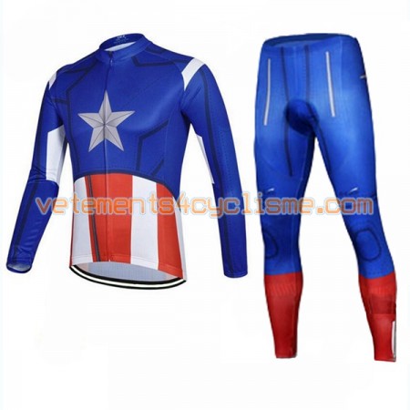 Tenue Cycliste Manches Longues et Collant Long 2017 Super Hero Brand N001