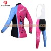 Tenue Cycliste Manches Longues et Collant à Bretelles Femme 2017 X-Tiger N007