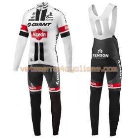 Tenue Cycliste Manches Longues et Collant à Bretelles 2016 Giant-Alpecin N002