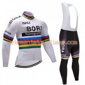 Tenue Cycliste Manches Longues et Collant à Bretelles Femme 2017 Bora-Hansgrohe N002