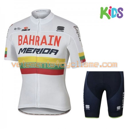 Tenue Cycliste et Cuissard Enfant 2017 Bahrain Merida Championnats de Lituanie