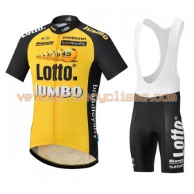 Tenue Cycliste et Cuissard à Bretelles 2017 LottoNL-Jumbo N001