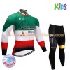 Tenue Cycliste Manches Longues et Collant Long Enfant 2017 Astana Pro Team Hiver Thermal Fleece N004