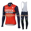 Tenue Cycliste Manches Longues et Collant à Bretelles 2017 Bahrain Merida N001