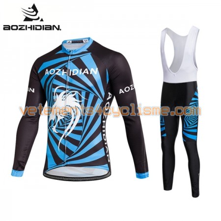 Tenue Cycliste Manches Longues et Collant à Bretelles 2017 Aozhidian N005