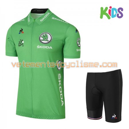 Tenue Cycliste Vert et Cuissard Enfant 2017 Tour de France