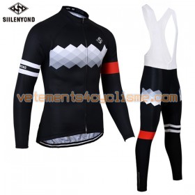 Tenue Cycliste Manches Longues et Collant à Bretelles 2017 Siilenyond N008