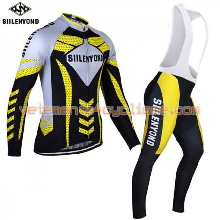 Tenue Cycliste Manches Longues et Collant à Bretelles 2017 Siilenyond N022