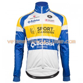 Tenue Cycliste Manches Longues et Collant à Bretelles 2017 Sport Vlaanderen-Baloise Hiver Thermal Fleece N001