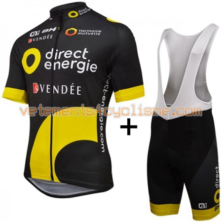 Tenue Cycliste et Cuissard à Bretelles 2016 Direct Energie N001