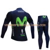 Tenue Cycliste Manches Longues et Collant Long Enfant 2017 Movistar Team N001