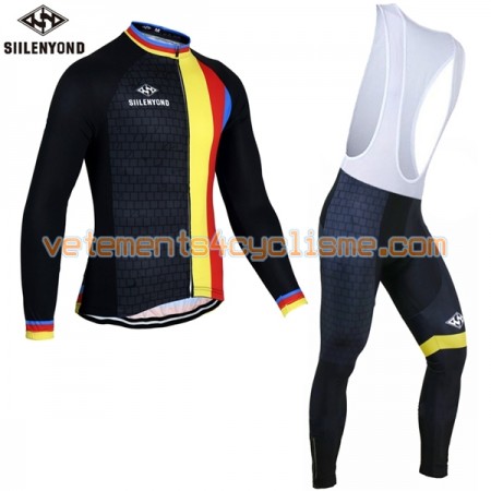 Tenue Cycliste Manches Longues et Collant à Bretelles 2017 Siilenyond N024