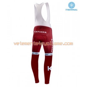 Collant à Bretelles 2016 Team Katusha Hiver Thermal Fleece N001