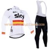 Tenue Cycliste Manches Longues et Collant à Bretelles 2016 Team Sky N013