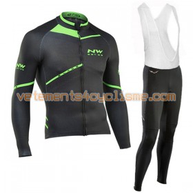 Tenue Cycliste Manches Longues et Collant à Bretelles 2016 Northwave N001