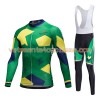 Tenue Cycliste Manches Longues et Collant à Bretelles Femme 2017 Aozhidian N003