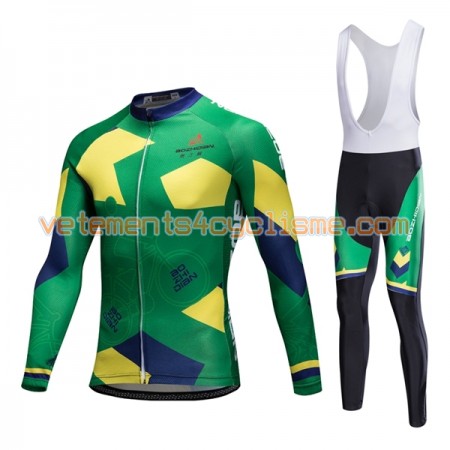 Tenue Cycliste Manches Longues et Collant à Bretelles Femme 2017 Aozhidian N003