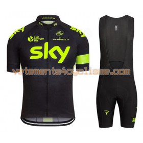 Tenue Cycliste et Cuissard à Bretelles 2016 Team Sky N002