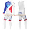 Tenue Cycliste Manches Longues et Collant à Bretelles 2016 FDJ N001