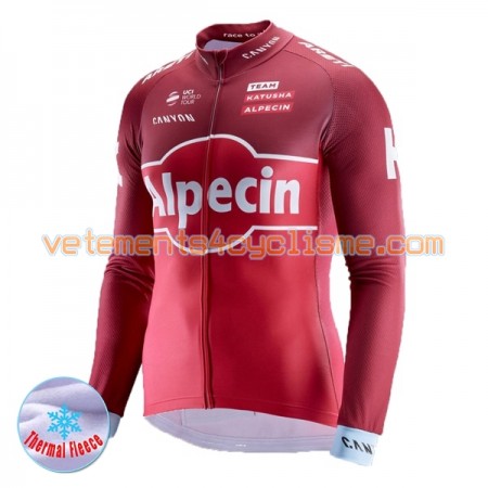 Maillot vélo 2017 Team Katusha-Alpecin Hiver Thermal Fleece N001