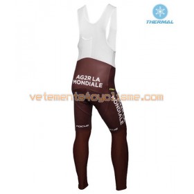 Collant à Bretelles 2016 AG2R La Mondiale Hiver Thermal Fleece N001