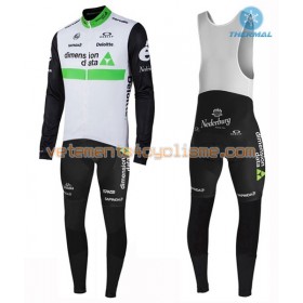 Tenue Cycliste Manches Longues et Collant à Bretelles 2016 Dimension Data Hiver Thermal Fleece N001