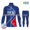 Tenue Cycliste Manches Longues et Collant Long Enfant 2017 FDJ Hiver Thermal Fleece N002