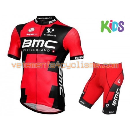 Tenue Cycliste et Cuissard à Bretelles Enfant 2016 BMC Racing Team N016