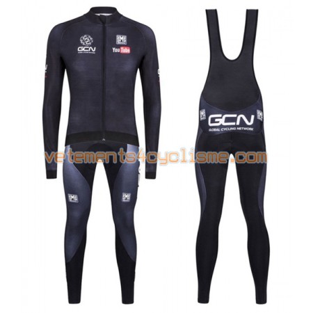 Tenue Cycliste Manches Longues et Collant à Bretelles 2016 GCN N002