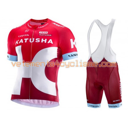 Tenue Cycliste et Cuissard à Bretelles 2016 Team Katusha N001