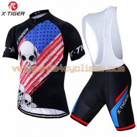Tenue Cycliste et Cuissard à Bretelles 2017 X-Tiger N007