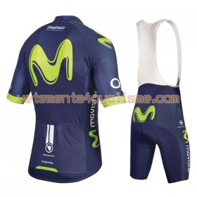 Tenue Cycliste et Cuissard à Bretelles 2017 Movistar Team N001