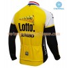 Tenue Cycliste Manches Longues et Collant à Bretelles 2016 LottoNL-Jumbo Hiver Thermal Fleece N001