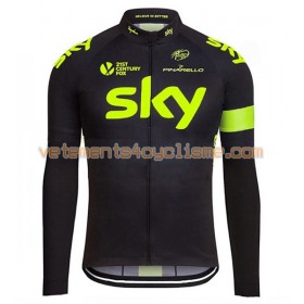 Tenue Cycliste Manches Longues et Collant à Bretelles 2016 Team Sky N002