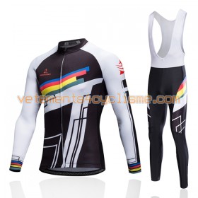 Tenue Cycliste Manches Longues et Collant à Bretelles 2017 Aozhidian N023