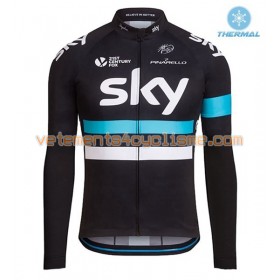 Maillot vélo 2016 Team Sky Hiver Thermal Fleece N001