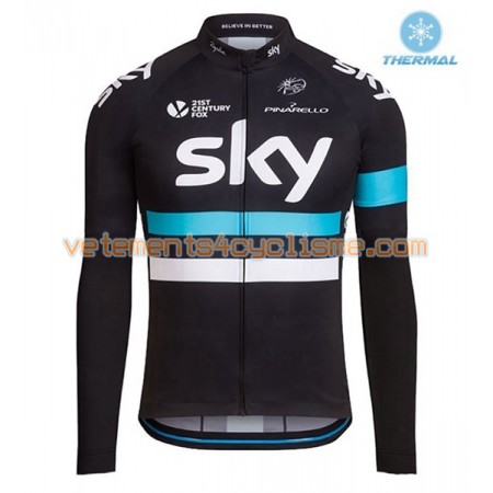 Maillot vélo 2016 Team Sky Hiver Thermal Fleece N001