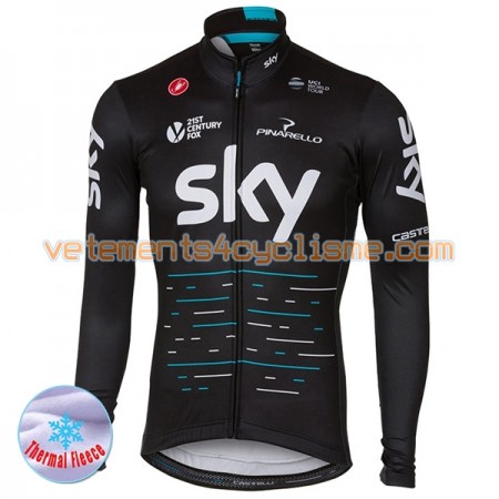 Maillot vélo 2017 Team Sky Hiver Thermal Fleece N001