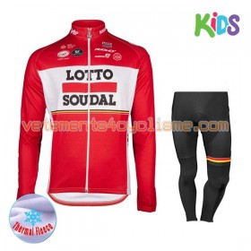 Tenue Cycliste Manches Longues et Collant Long Enfant 2017 Lotto Soudal Hiver Thermal Fleece N001