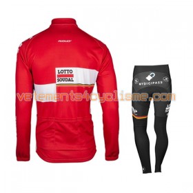 Tenue Cycliste Manches Longues et Collant Long Enfant 2017 Lotto Soudal Hiver Thermal Fleece N001