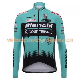 Tenue Cycliste Manches Longues et Collant à Bretelles 2017 Bianchi Countervail N001