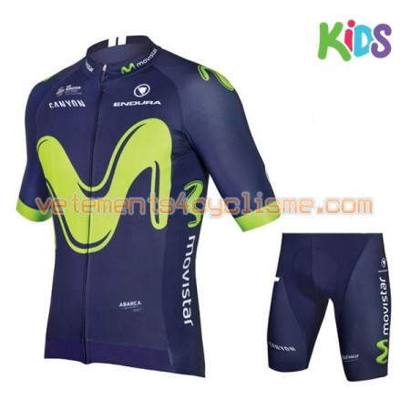 Tenue Cycliste et Cuissard Enfant 2017 Movistar Team N001
