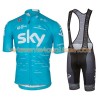 Tenue Cycliste et Cuissard à Bretelles 2017 Team Sky N002
