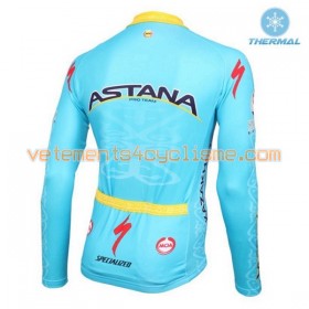 Maillot vélo 2016 Astana Pro Team Hiver Thermal Fleece N001
