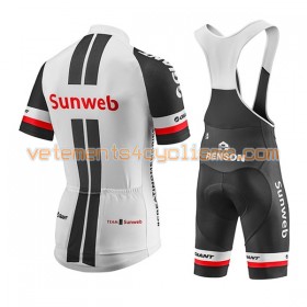 Tenue Cycliste et Cuissard à Bretelles Femme 2017 Team Sunweb N001