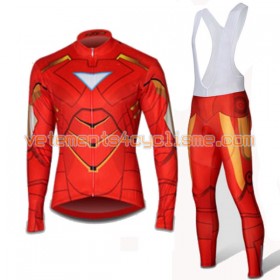 Tenue Cycliste Manches Longues et Collant à Bretelles 2017 Super Hero Brand N004
