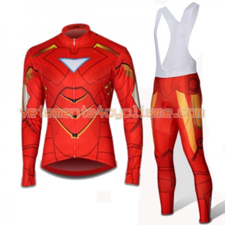 Tenue Cycliste Manches Longues et Collant à Bretelles 2017 Super Hero Brand N004