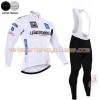 Tenue Cycliste Blanc Manches Longues et Collant à Bretelles 2016 Giro dItalia Hiver Thermal Fleece