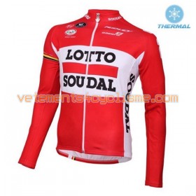 Tenue Cycliste Manches Longues et Collant à Bretelles 2016 Lotto Soudal Hiver Thermal Fleece N001