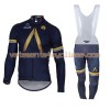 Tenue Cycliste Manches Longues et Collant à Bretelles 2017 Aqua Blue Sport N001